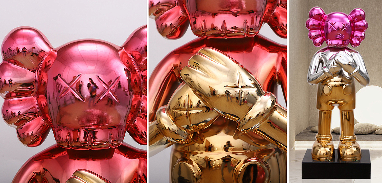 Статуэтка KAWS Gradient Gold Red on stand Статуэтка KAWS Gradient Gold Red on stand - Loft-Concept в Рязани