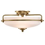 Потолочный светильник со стеклянным плафоном на изогнутых кронштейнах Quoizel  варинант исполнения - 11 | Loft Concept в Рязани