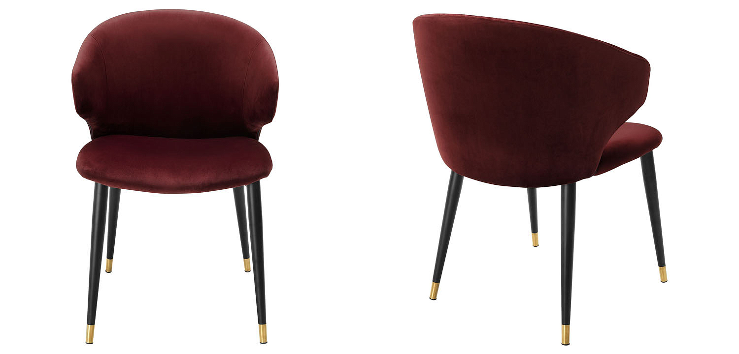 Стул Eichholtz DINING CHAIR VOLANTE burgundy Стул Eichholtz DINING CHAIR VOLANTE burgundy - Loft-Concept в Рязани