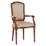 Стул с подлокотниками из натурального бука бежевый Solid Luxury варинант исполнения - 2 | Loft Concept в Рязани