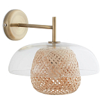 Бра с плафоном из плетенного бамбука Corzine варинант исполнения - 1 | Loft Concept в Рязани