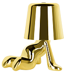 Настольная лампа фигурная цвета золото с гладким абажуром Высота 17 см Sophia варинант исполнения - 2 | Loft Concept в Рязани
