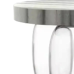 Дизайнерский журнальный стол на 3-х овальных прозрачных ножках Tukutic варинант исполнения - 1 | Loft Concept в Рязани