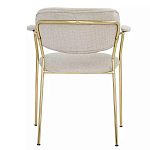 Стул Singer Chair с подлокотниками серый на золотистых ножках варинант исполнения - 4 | Loft Concept в Рязани