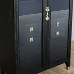 Дизайнерский шкаф витрина Elsa Dreams Black с 4-мя ящиками варинант исполнения - 3 | Loft Concept в Рязани