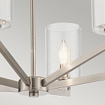 Люстра с 6-ю прозрачными цилиндрическими плафонами Kichler варинант исполнения - 13 | Loft Concept в Рязани