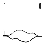 Подвесной светильник волнообразный изогнутый черного цвета 4000К Spiral Lighting варинант исполнения - 3 | Loft Concept в Рязани