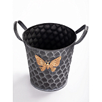 Железное кашпо Gold butterfly design варинант исполнения - 2 | Loft Concept в Рязани