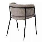 Стул полукруглый с каркасом из металла и мягким сиденьем и спинкой Soft Chenille варинант исполнения - 1 | Loft Concept в Рязани