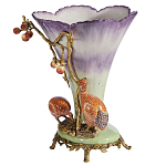 Ваза с цесарками из фарфора с бронзовыми элементами Garden of Eden варинант исполнения - 4 | Loft Concept в Рязани