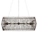 Люстра круглая из тонких прутьев Thin Bronze Rods варинант исполнения - 3 | Loft Concept в Рязани