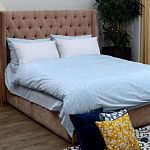 Постельное белье голубого цвета из перкаля с принтом 200х220 см Aurora Allure варинант исполнения - 5 | Loft Concept в Рязани