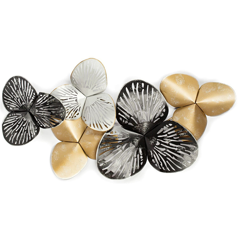 Панно настенное Blank Sheet Petal Золотой Серебряный Панно настенное Blank Sheet Petal Золотой Серебряный в Рязани | Loft Concept
