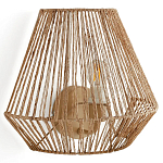 Бра с плетенным из пеньки абажуром Jutti H25 см варинант исполнения - 1 | Loft Concept в Рязани