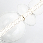 Подвесной светильник линейный с прозрачными стеклянными шарами разного диаметра Eurofase варинант исполнения - 13 | Loft Concept в Рязани