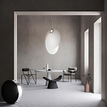 Подвесной светильник белый с фигурным тканевым плафоном White Whirlwinds варинант исполнения - 5 | Loft Concept в Рязани