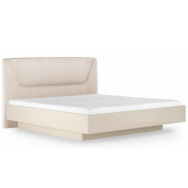 Кровать двуспальная с подъёмным основанием Satin Furniture Бежево-серый Кровать двуспальная с подъёмным основанием Satin Furniture Бежево-серый в Рязани | Loft Concept