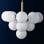 Люстра круглая со стеклянными сферами Maleficent варинант исполнения - 1 | Loft Concept в Рязани