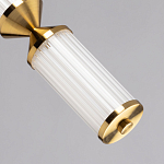 Подвесной светильник с двумя белыми рифлеными цилиндрическими плафонами Golden Swirl варинант исполнения - 6 | Loft Concept в Рязани