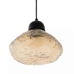 Подвесной светильник с янтарным фактурным плафоном Lamp with Frozen Glass Effect варинант исполнения - 1 | Loft Concept в Рязани