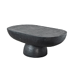 Столик кофейный черного цвета с овальной столешницей и круглым основанием Black Dalmen Table варинант исполнения - 5 | Loft Concept в Рязани