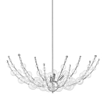 Люстра  с круглыми прозрачными шарами на серебряном каркасе Silver Stalk варинант исполнения - 2 | Loft Concept в Рязани