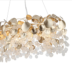 Люстра с декоративными подвесками из прозрачного стекла в форме монеток FAIRYTREE Light варинант исполнения - 9 | Loft Concept в Рязани