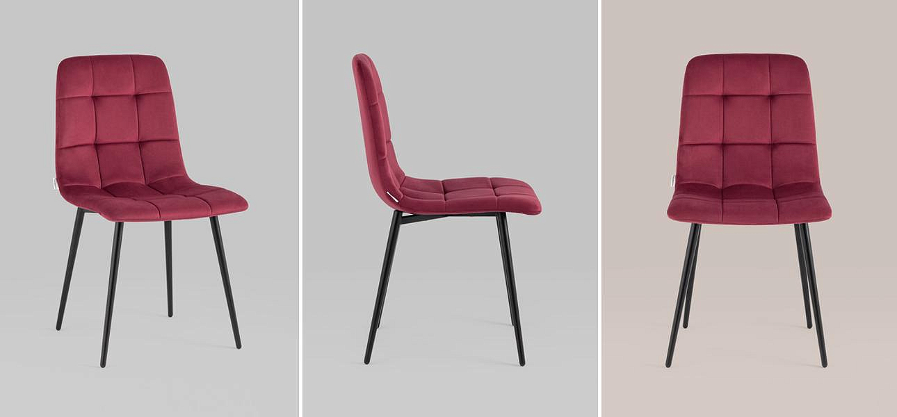 Стул NANCY Chair Малиновый Велюр Стул NANCY Chair Малиновый Велюр - Loft-Concept в Рязани