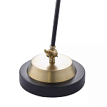 Настольная лампа с наклонным корпусом и подвижным плафоном в сочетании золотистого и чёрного цвета Work Surface Light варинант исполнения - 5 | Loft Concept в Рязани