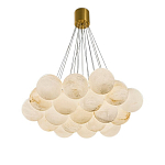 Люстра подвесная круглая с сферическими плафонами из натурального камня Glowing Spheres варинант исполнения - 10 | Loft Concept в Рязани