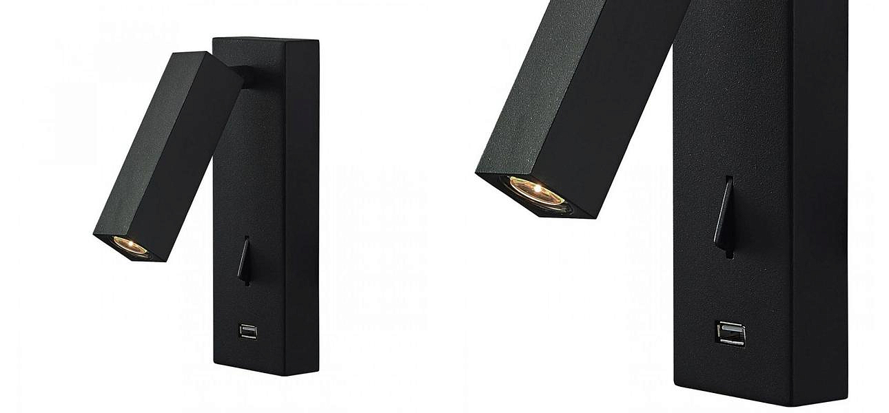 Бра Chelsom WALL LED DOCK Black USB Бра Chelsom WALL LED DOCK Black USB - Loft-Concept в Рязани