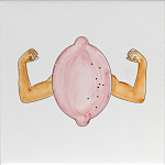 Плитка дизайнерская с узором Лимон варинант исполнения - 2 | Loft Concept в Рязани