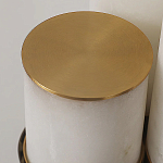 Торшер геометрический с тремя мраморными плафонами Marble Tripod варинант исполнения - 9 | Loft Concept в Рязани