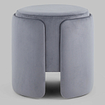 Пуф Alice Poof Grey Серый велюр варинант исполнения - 2 | Loft Concept в Рязани