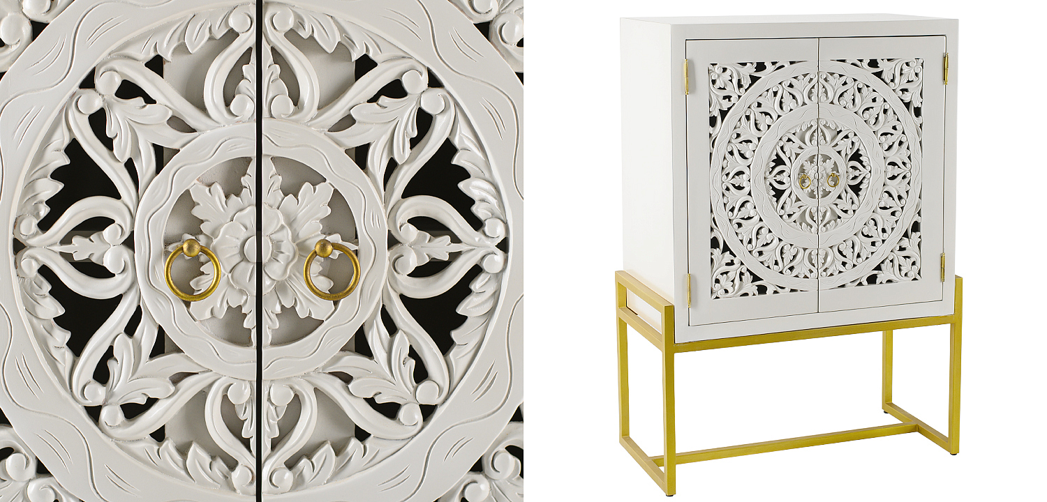 Буфет с резными дверцами Ceara Lace Cabinet Буфет с резными дверцами Ceara Lace Cabinet - Loft-Concept в Рязани