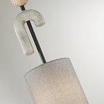 Подвесной светильник с серым тканевым плафоном Flourish варинант исполнения - 4 | Loft Concept в Рязани