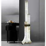 Торшер геометрический с тремя мраморными плафонами Marble Tripod варинант исполнения - 4 | Loft Concept в Рязани