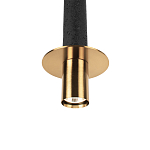 Подвесной светильник с узким цилиндрическим плафоном и золотым металлическим декором Concrete Pipe варинант исполнения - 6 | Loft Concept в Рязани