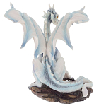 Декоративная статуэтка Белый Дракон Dragon White Statuette варинант исполнения - 2 | Loft Concept в Рязани