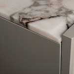 Тумба под телевизор серая с мраморной столешницей Uniqueness Marble варинант исполнения - 5 | Loft Concept в Рязани