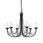 Люстра черного цвета ручной работы с канделябрами и переплетенной проволочной драпировкой Elstead Lighting варинант исполнения - 10 | Loft Concept в Рязани