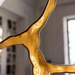 Зеркало кругле с декоративной золотой вставкой Golden Tree варинант исполнения - 5 | Loft Concept в Рязани