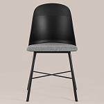 Стул из прочного пластика на металлическом основании Anora Black варинант исполнения - 2 | Loft Concept в Рязани