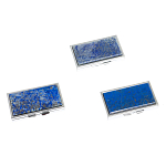 Таблетница карманная прямоугольная на 7 отделений с зеркалом и накладкой из натурального камня Лазурит Silver Stone Pillboxes варинант исполнения - 4 | Loft Concept в Рязани