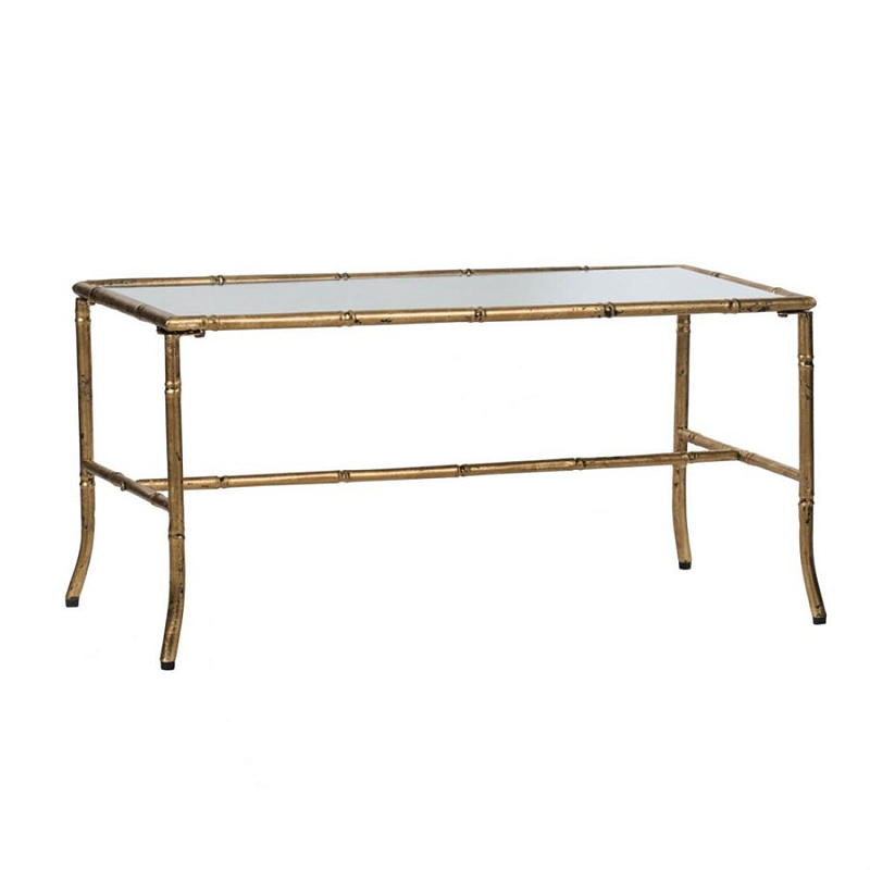 Журнальный стол Bamboo Frame Золотой Прозрачный Журнальный стол Bamboo Frame Золотой Прозрачный в Рязани | Loft Concept