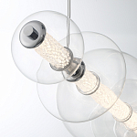 Подвесной светильник линейный с прозрачными стеклянными шарами разного диаметра Eurofase варинант исполнения - 5 | Loft Concept в Рязани