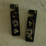 Подставка для телефона из эпоксидной смолы с цветами черная Epoxy Flowers Phone Stand Black варинант исполнения - 2 | Loft Concept в Рязани