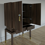 Кабинетный шкаф Elsa Dreams Walnut с 2-мя ящиками варинант исполнения - 1 | Loft Concept в Рязани