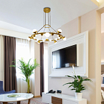 Люстра подвесная светодиодная с плафонами в форме шара Italian Globe Cedar Moss Light варинант исполнения - 1 | Loft Concept в Рязани