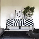 Дизайнерский комод в чёрно-белую полоску Ziqqurat варинант исполнения - 2 | Loft Concept в Рязани